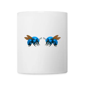 2Hummeln gespiegelt - Tasse - Weiß - Vorne