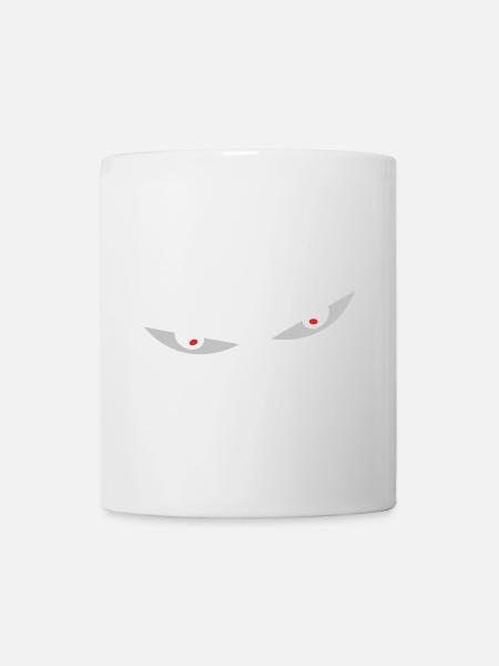 yeux de bande dessinée des yeux smiley - Mug blanc - blanc