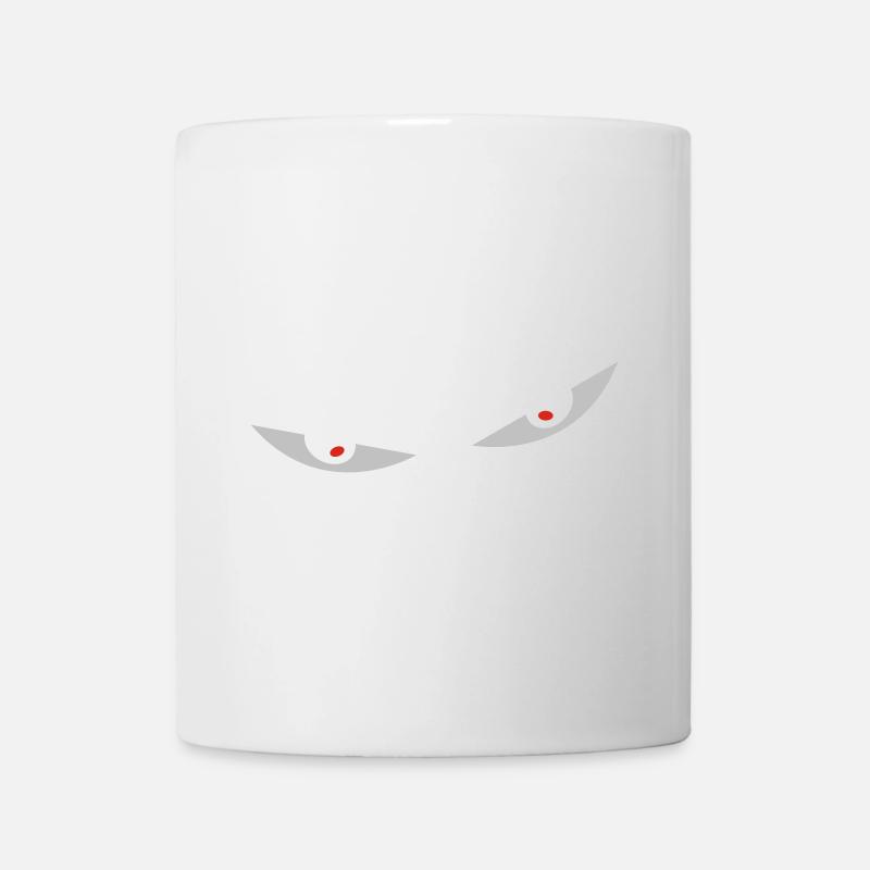 yeux de bande dessinée des yeux smiley - Mug blanc - blanc