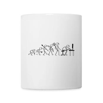 Evolution Computerarbeit - Tasse - Weiß - Vorne