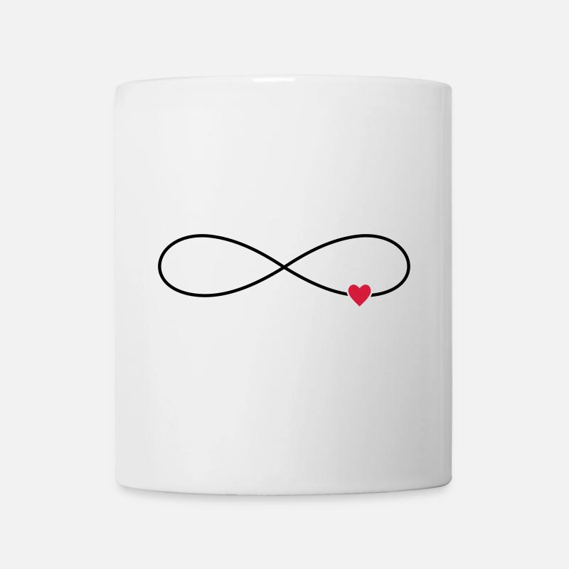 Unendliche Liebe Herz Symbol Zeichen - Tasse - Weiß