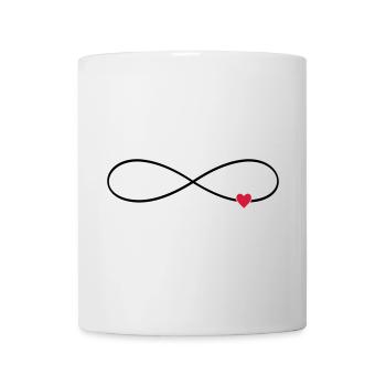 Unendlichkeitszeichen Herz unendliche Liebe - Tasse - Weiß - Vorne