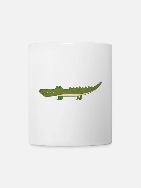 Krokodil - Tasse - Weiß