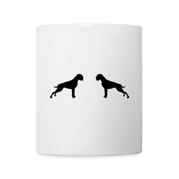 Boxerhunde entgegen 1f - Tasse - Weiß - Vorne