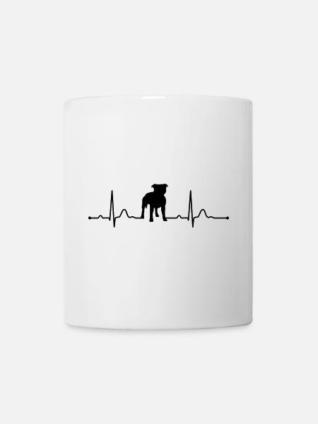 STAFFORDSHIRE BULL TERRIER heartbeat heartbeat - Mug - white