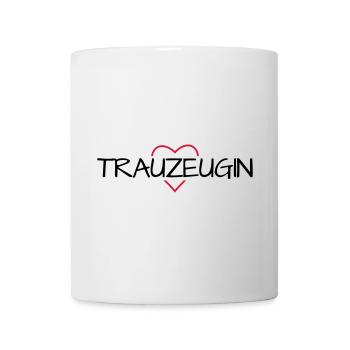 Trauzeugin Herz Junggesellinnenabschied - Tasse - Weiß - Vorne
