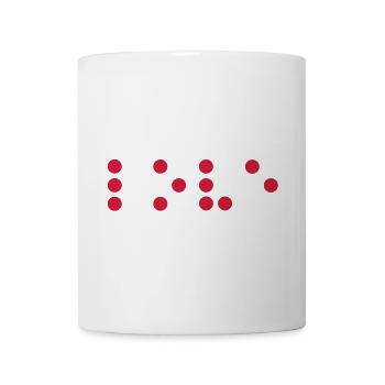 Amour - en braille - Mug blanc - blanc - Devant