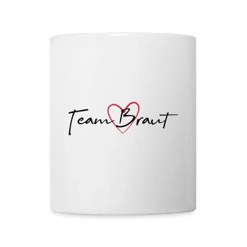 Team Braut Herz Junggesellinnenabschied - Tasse - Weiß - Vorne
