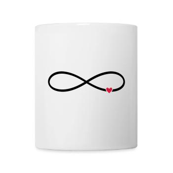 Unendlichkeitszeichen Herz Liebe Geschenk - Tasse - Weiß - Vorne