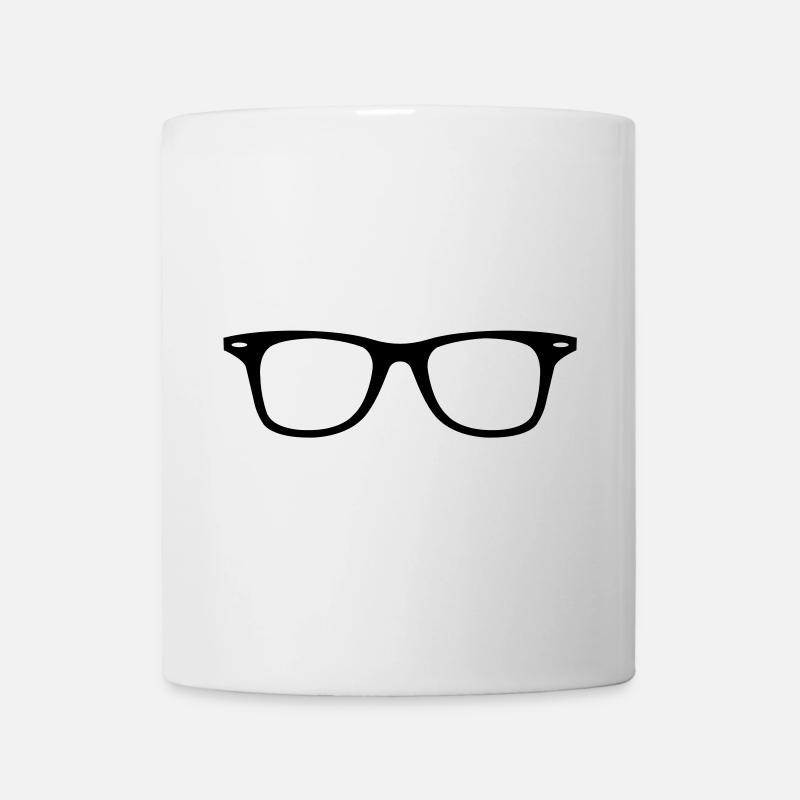 lunettes de hippie ballot - Mug blanc - blanc