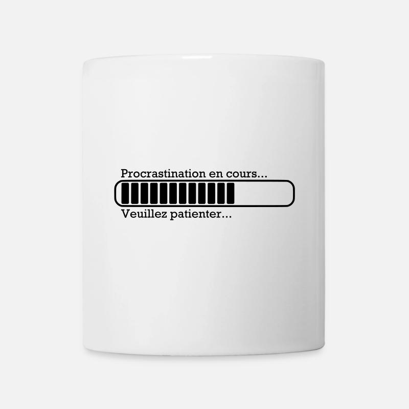 Procrastination in progress ... - Mug - white