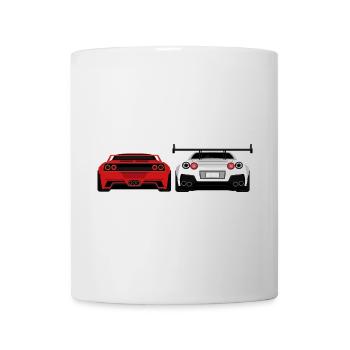 Sportwagen Heckansicht – Racing Car Design - Tasse - Weiß - Vorne