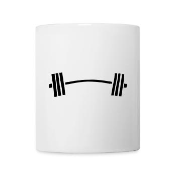 dumbbell barbell bent - Mug - white - Front