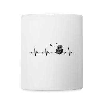 Heartbeat Beach Chair Baltic Sea Heart Rate - Mug - white - Front