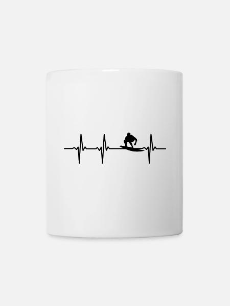 Surfer EKG - Tasse - Weiß