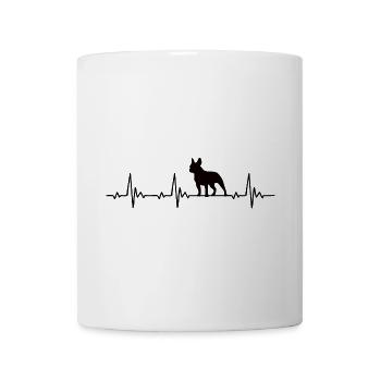 French bulldog heartbeat frequency pulse - Mug - white - Front