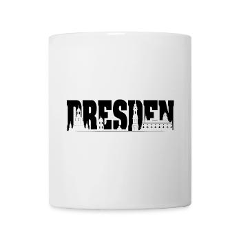 Symbole de la ligne d’horizon de Dresde Logo de Frauenkirche - Mug blanc - blanc - Devant