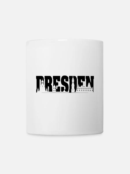 dresden skyline symbol frauenkirche logo - Tasse - Weiß