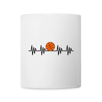 Idée cadeau panier de basket-ball de sport - Mug blanc - blanc - Devant