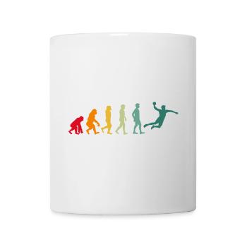 Handball Evolution Entwicklung Handballer retro - Tasse - Weiß - Vorne