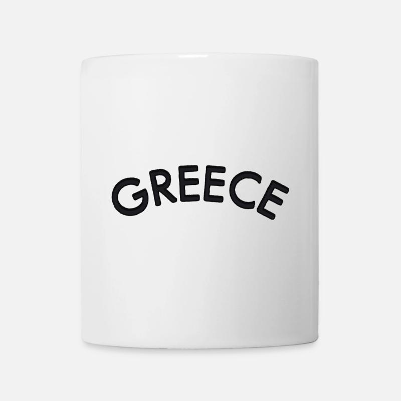 Greece Curve Schriftzug - Tasse - Weiß