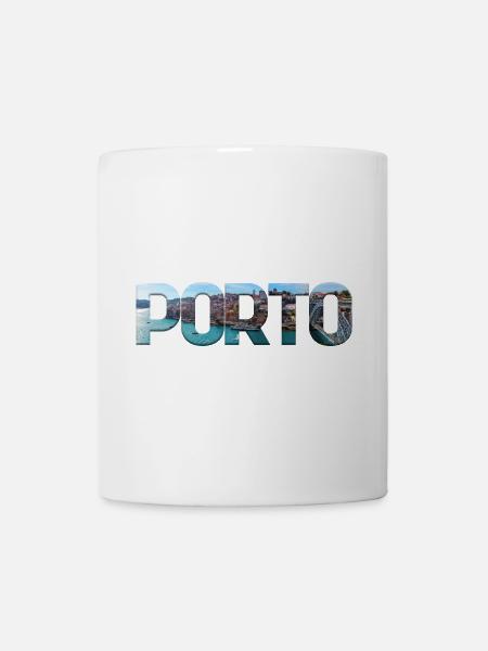 Porto Skyline Cutout - Tasse - Weiß