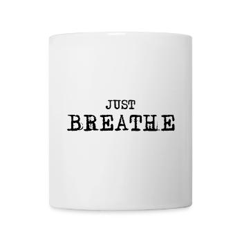 just breath symbol Logo Schriftzug icon Spruch - Tasse - Weiß - Vorne