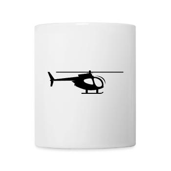 Logo de l’icône de l’icône de l’hélicoptère - Mug blanc - blanc - Devant