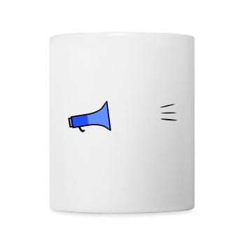 Megafon Text-Template - Tasse - Weiß - Vorne