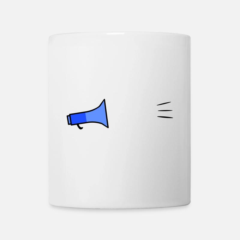 Megafon Text-Template - Tasse - Weiß
