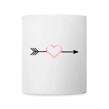pink heart pink red arrow hearts Valentine's Day - Mug - white - Front