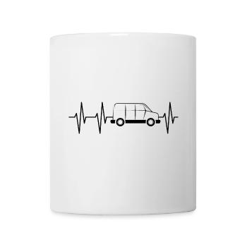 Bus Herzschlag Symbol Puls Van Suv Illustration - Tasse - Weiß - Vorne