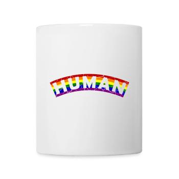 Conception du drapeau de la fierté humaine - Mug blanc - blanc - Devant
