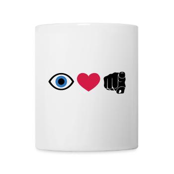 Je t’aime, Rebus | Citation visuelle de Eye Heart You - Mug blanc - blanc - Devant