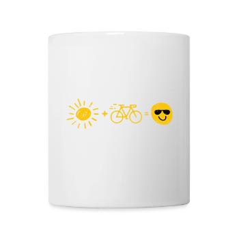 Sonne und Fahrrad - Tasse - Weiß - Vorne