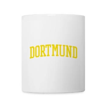 Dortmund Gelb Schriftzug Design - Tasse - Weiß - Vorne