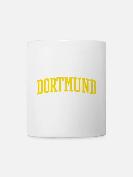 Dortmund Gelb Schriftzug Design - Tasse - Weiß