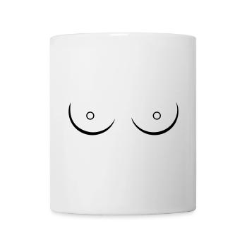 Boobs Boobies Line Art Sketch Feminism - Mug - white - Front