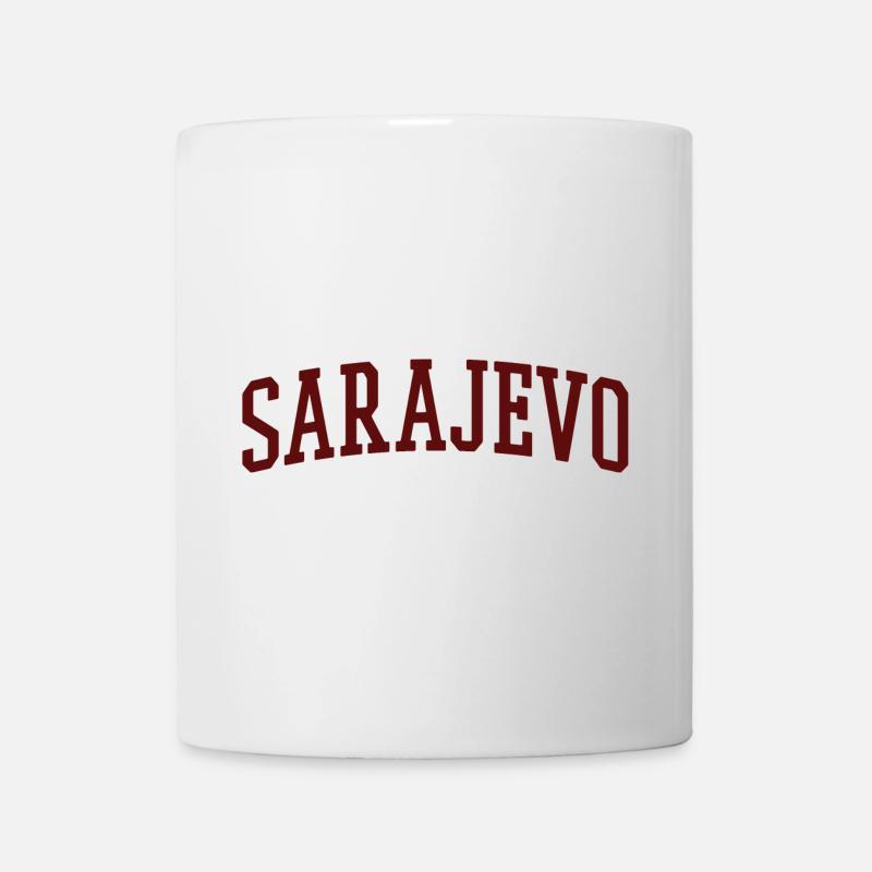 Sarajevo Vintage Schriftzug - Tasse - Weiß