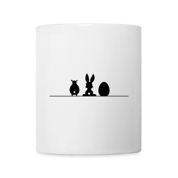 Ombre d’œuf de Pâques lapin, mouton mouton - Mug blanc - blanc - Devant