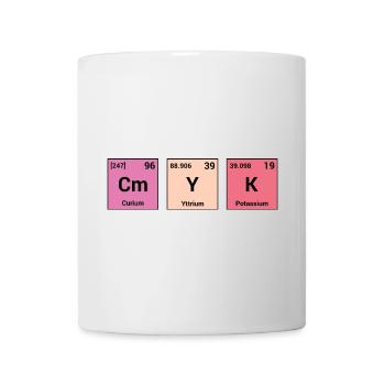 CMYK in periodic elements - Mug - white - Front