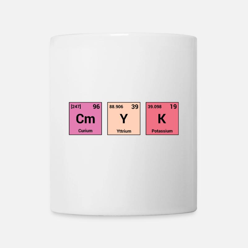 CMYK in periodic elements - Mug - white