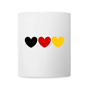 Maillot de fan en forme de cœur des couleurs de l’Allemagne - Mug blanc - blanc - Devant