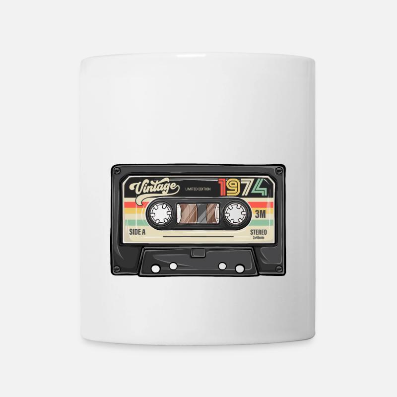 Vintage Kassette 1974 Retro Classic Geburtstag - Tasse - Weiß