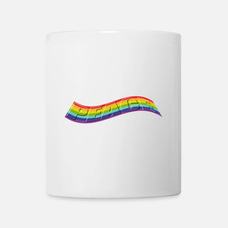 Revendication de PEACE dans Rainbow - Mug blanc - blanc