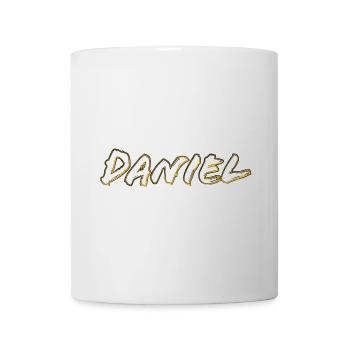 Daniel lettering gold contour - Mug - white - Front