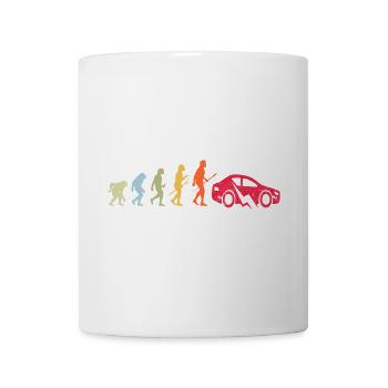 E-Auto Elektroauto Evolution - Tasse - Weiß - Vorne