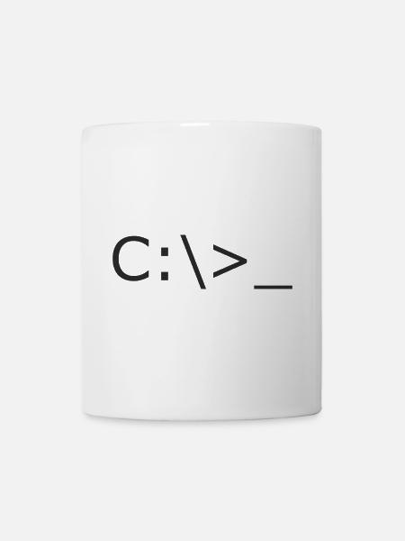 cdoppelpunkt C:\_> - Tasse - Weiß