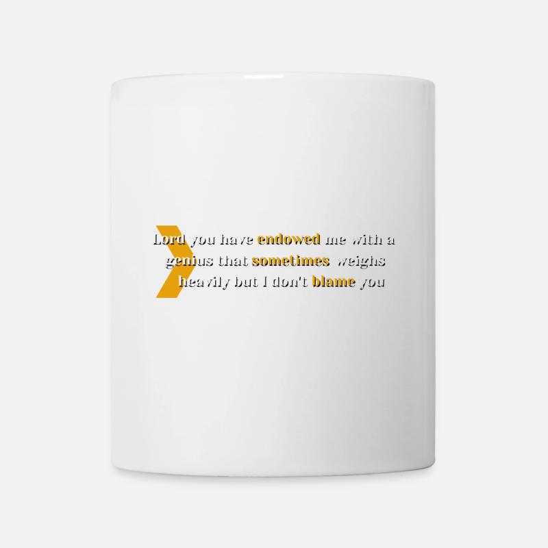 Endowed Genius Quote Typography - Mug - white