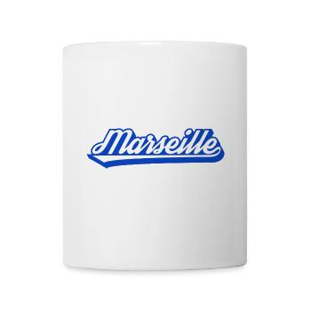 Marseille Retro Blue Script - Mug - white - Front